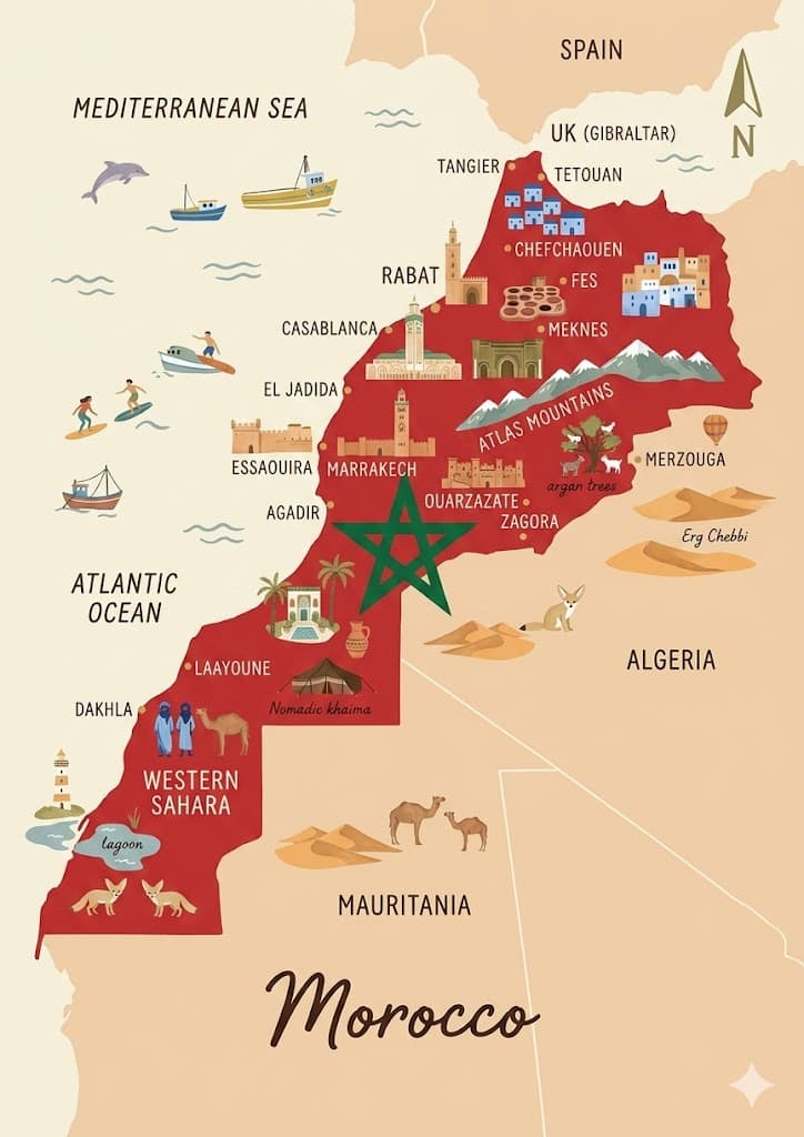 Traveler exploring Morocco